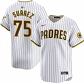 Men's San Diego Padres #75 Robert Suarez White 2024 Home Limited Stitched Jersey Dzhi,baseball caps,new era cap wholesale,wholesale hats